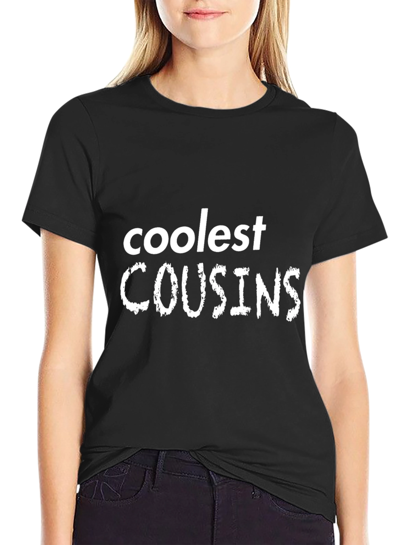 Coolest Cousins T-Shirt - Black Crew Neck Tee