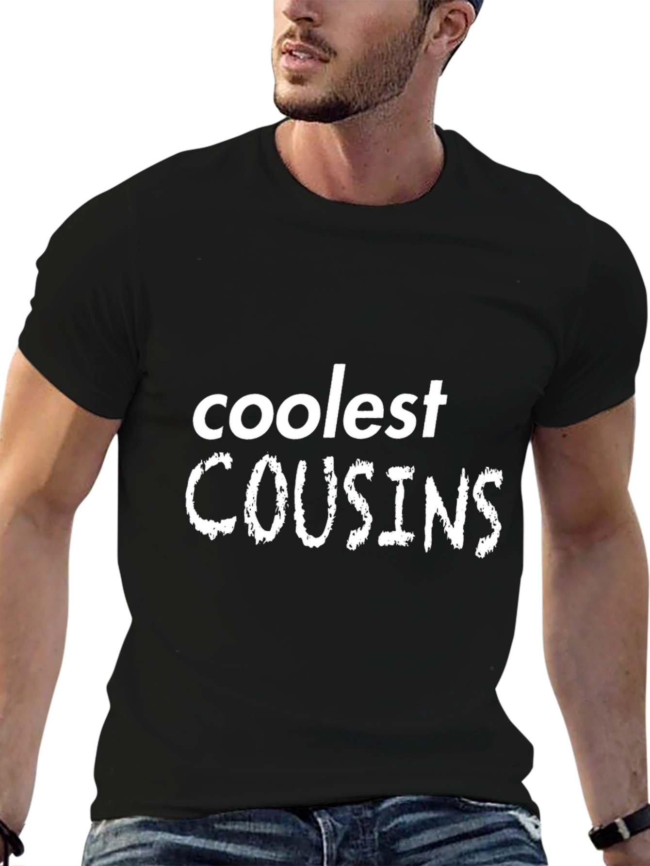 Coolest Cousins T-Shirt - Black Crew Neck Tee