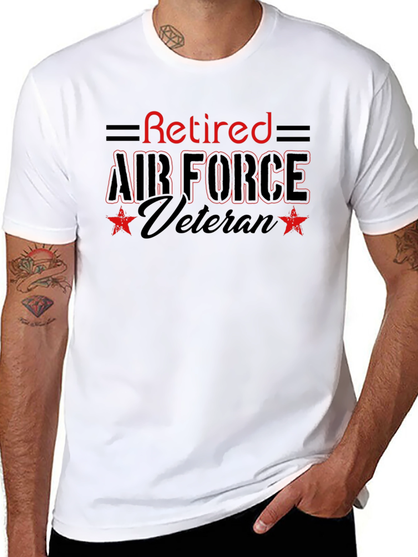 Retired Air Force Veteran Graphic T-Shirt