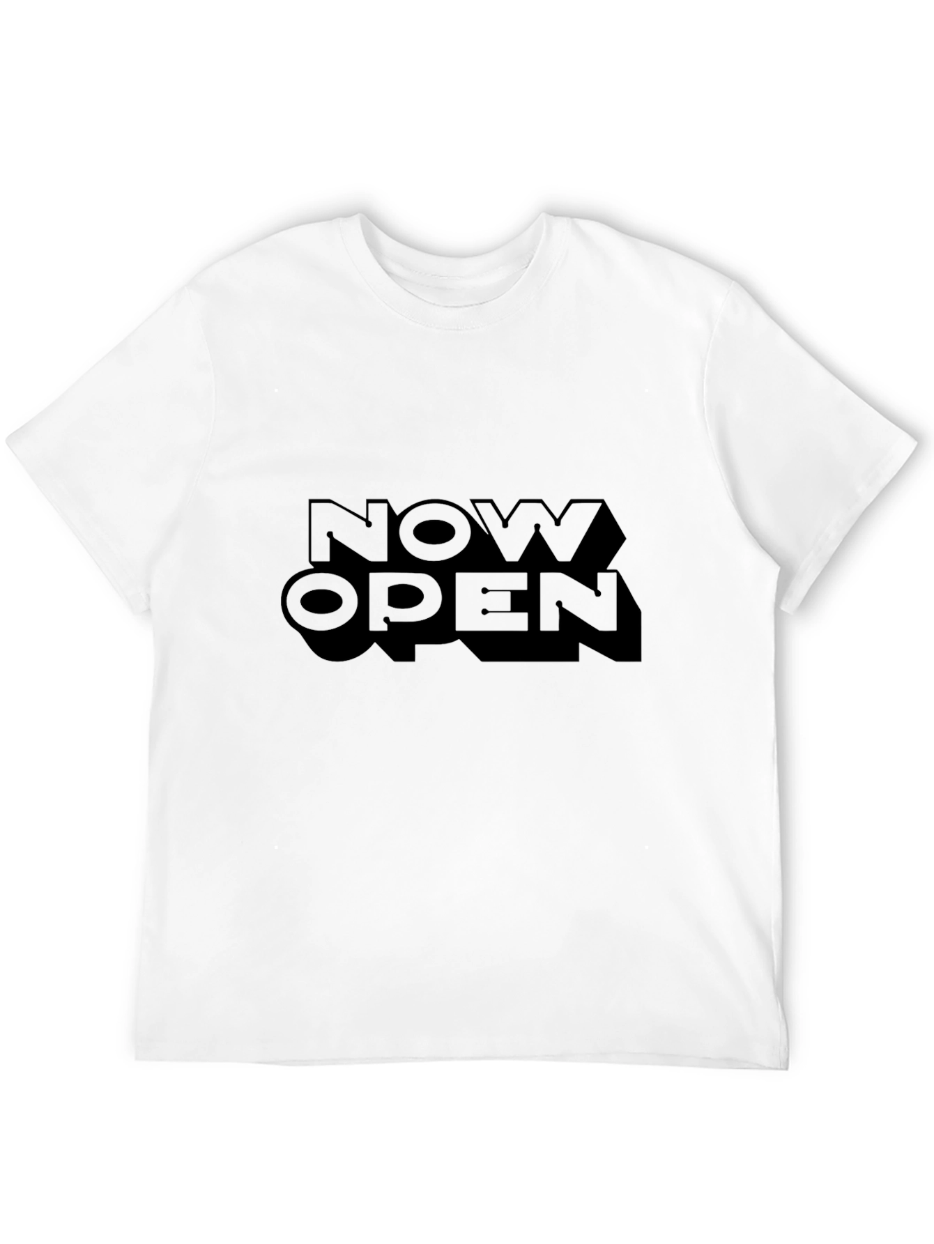 Now Open Black T-Shirt