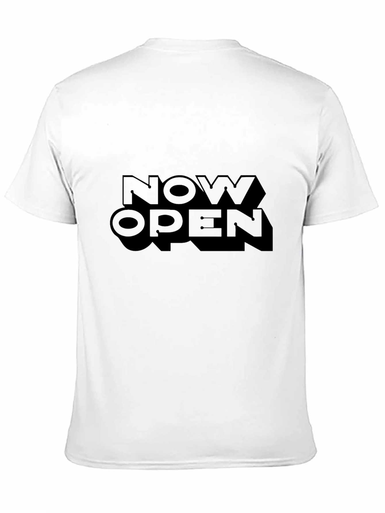 Now Open Black T-Shirt