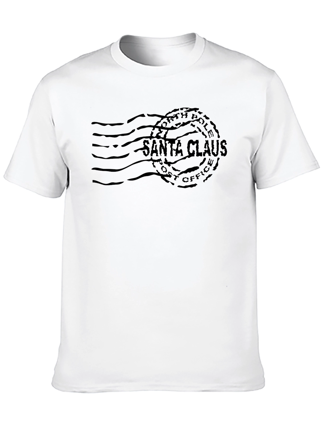 North Pole Santa Claus Post Office Black T-Shirt