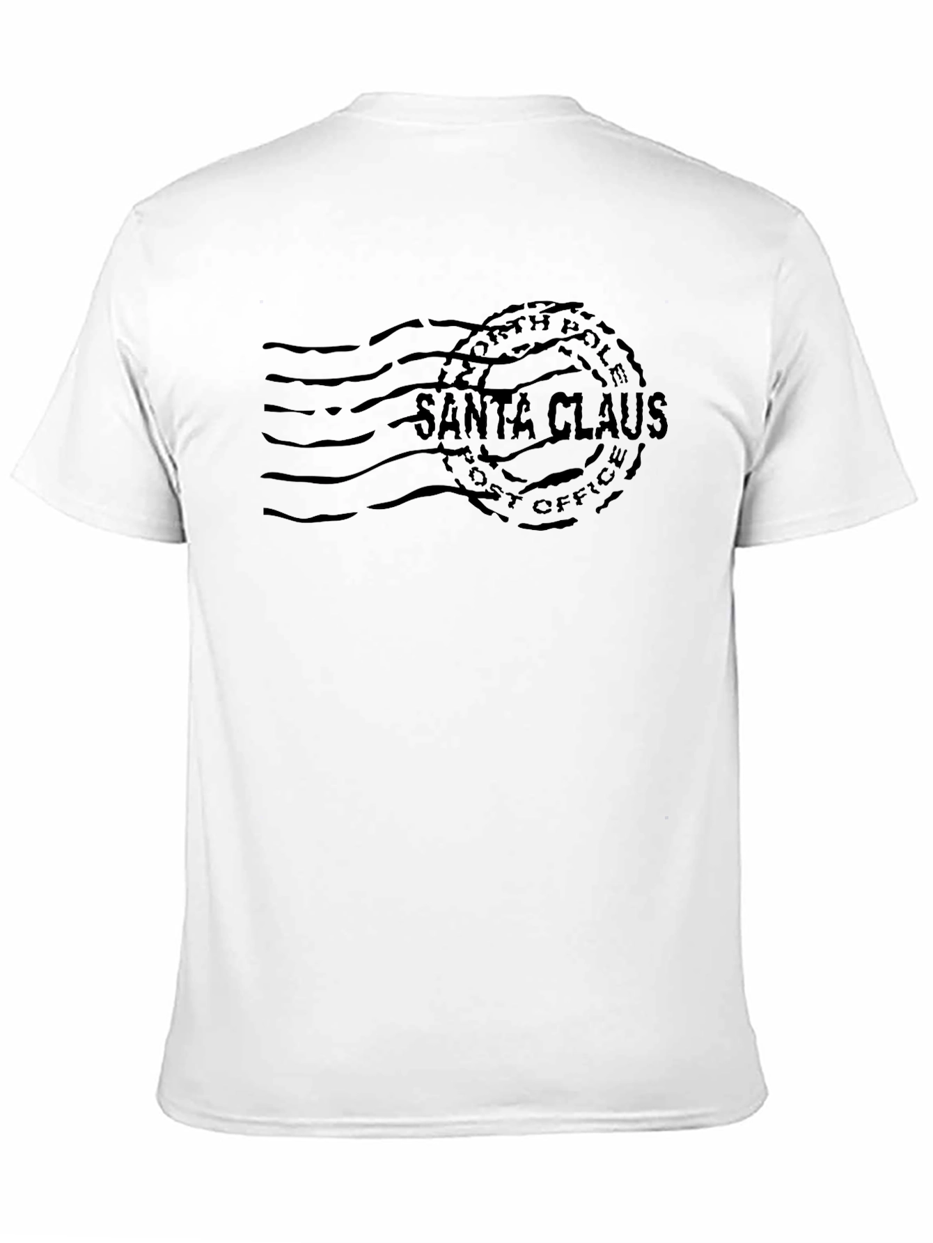 North Pole Santa Claus Post Office Black T-Shirt