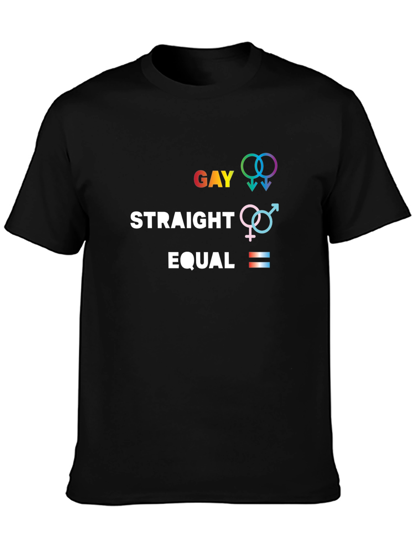 Gay Straight Equal T-Shirt - Equality Pride