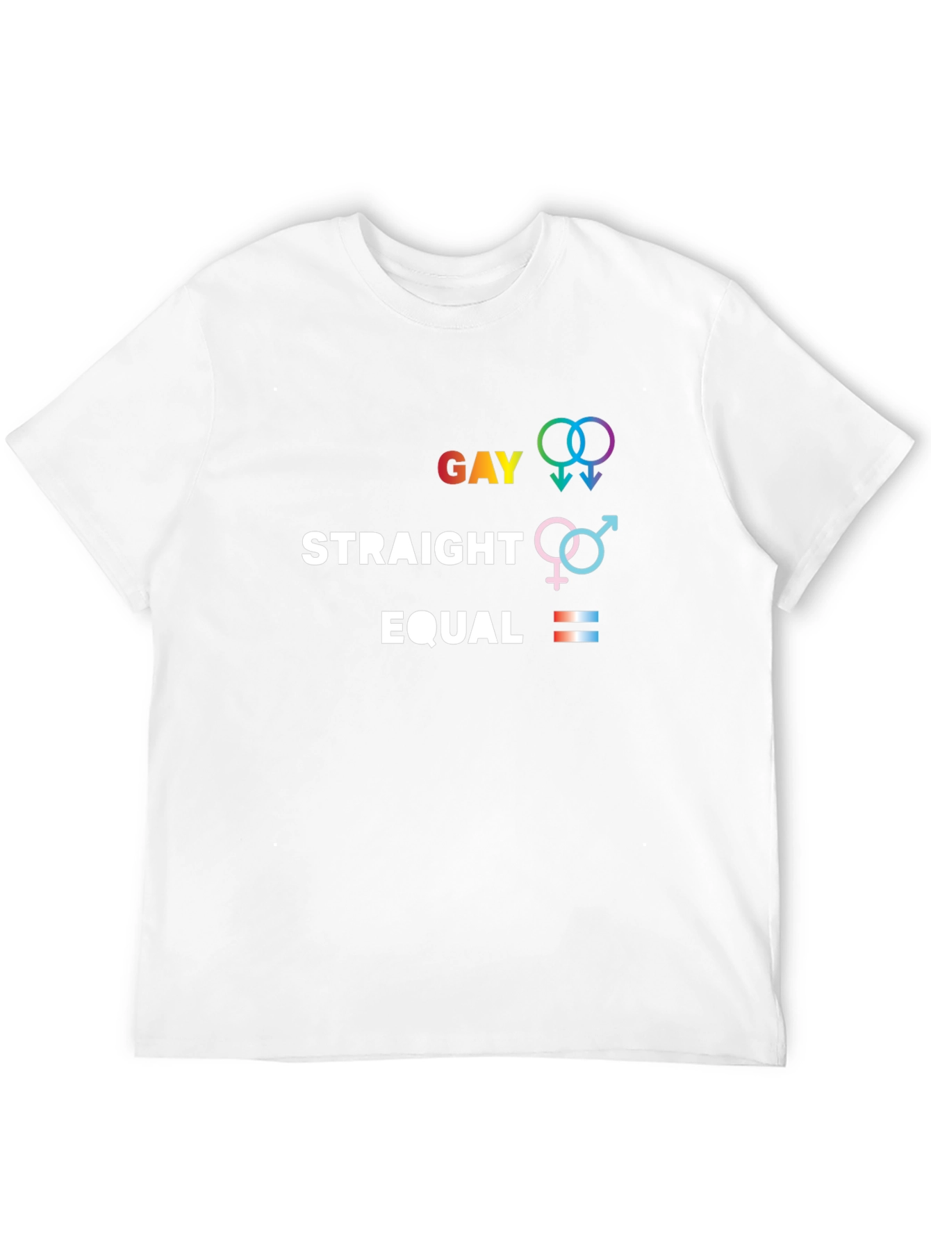 Gay Straight Equal T-Shirt - Equality Pride