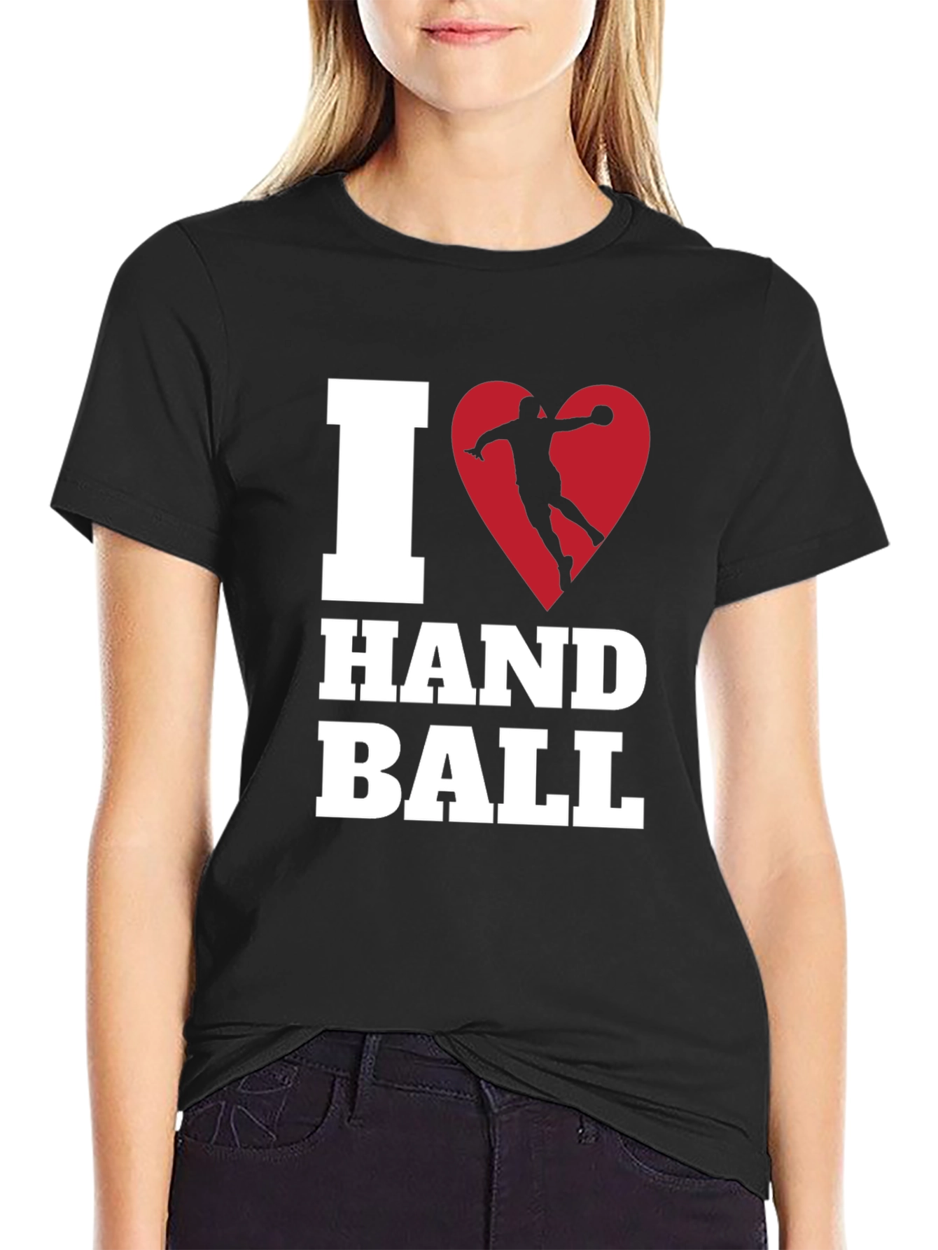 I Heart Handball T-Shirt - Black