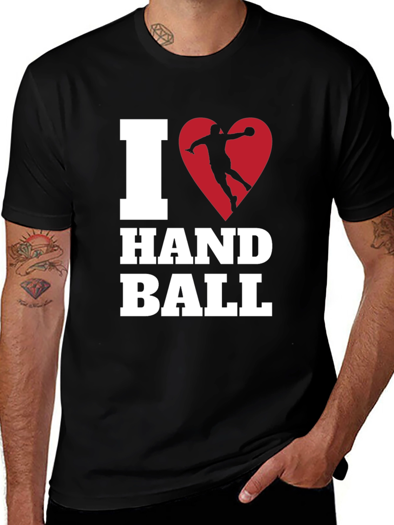 I Heart Handball T-Shirt - Black