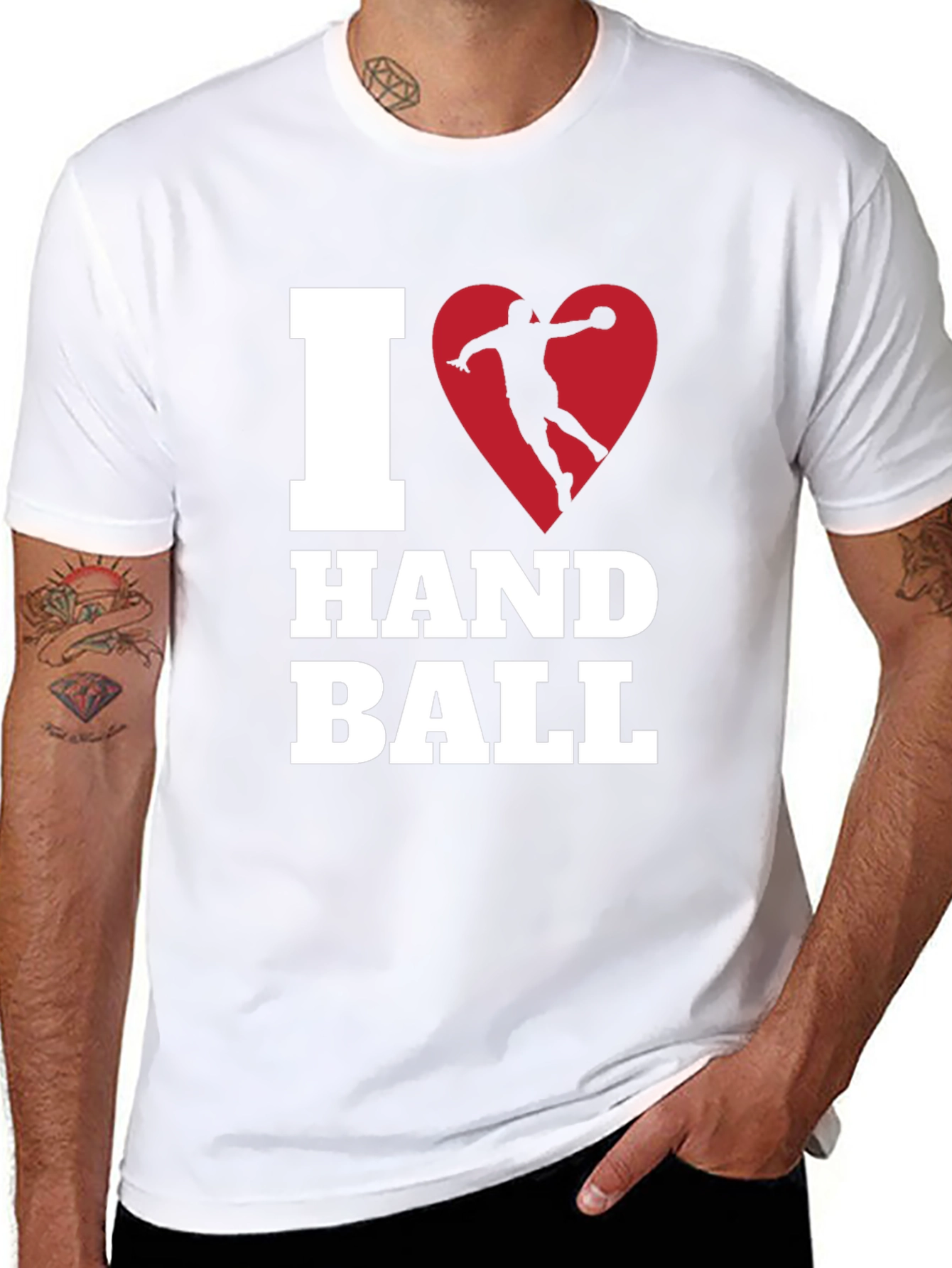 I Heart Handball T-Shirt - Black