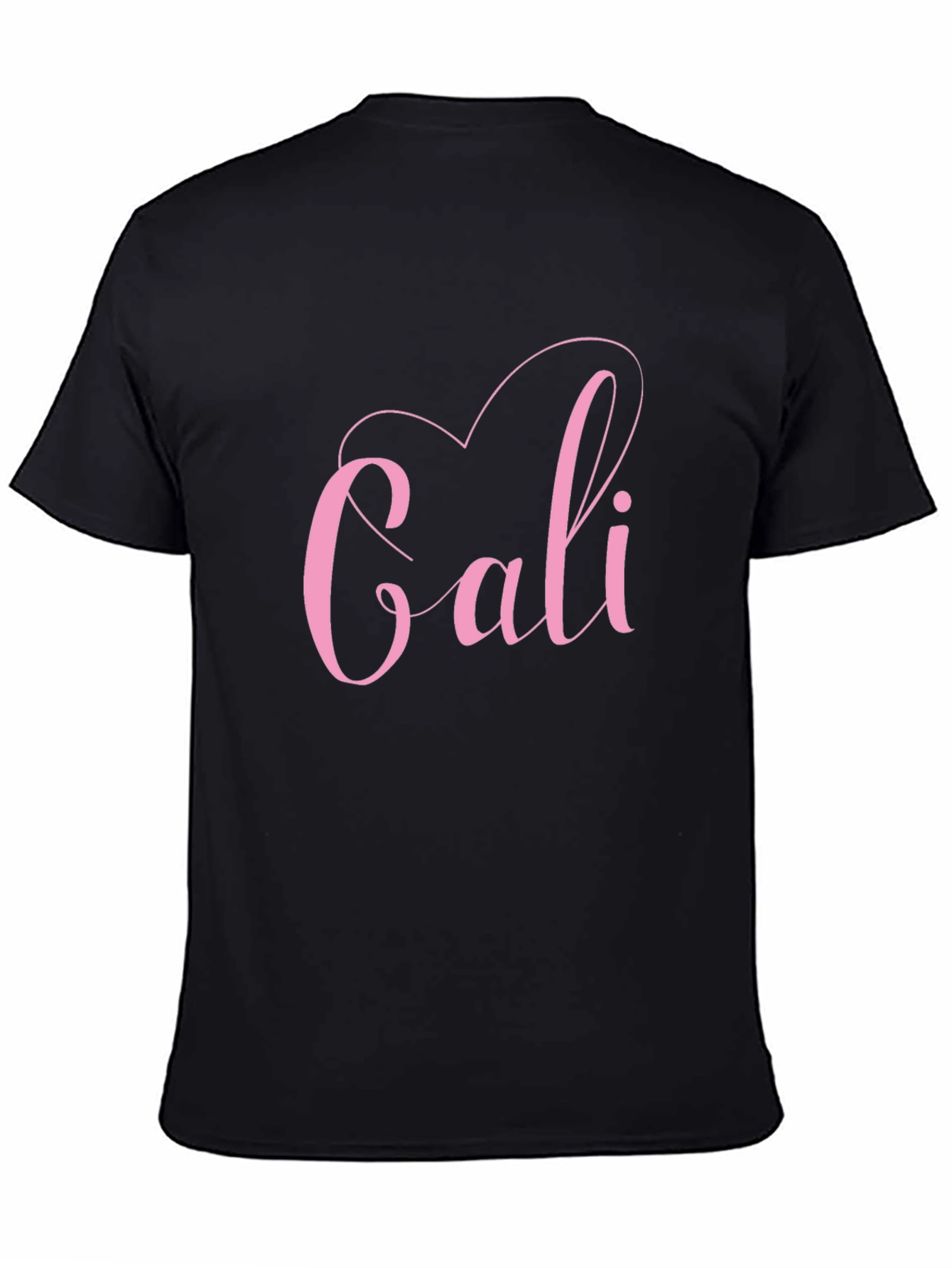 Stylish Cali Heart Graphic Tee - Trendy Black T-Shirt