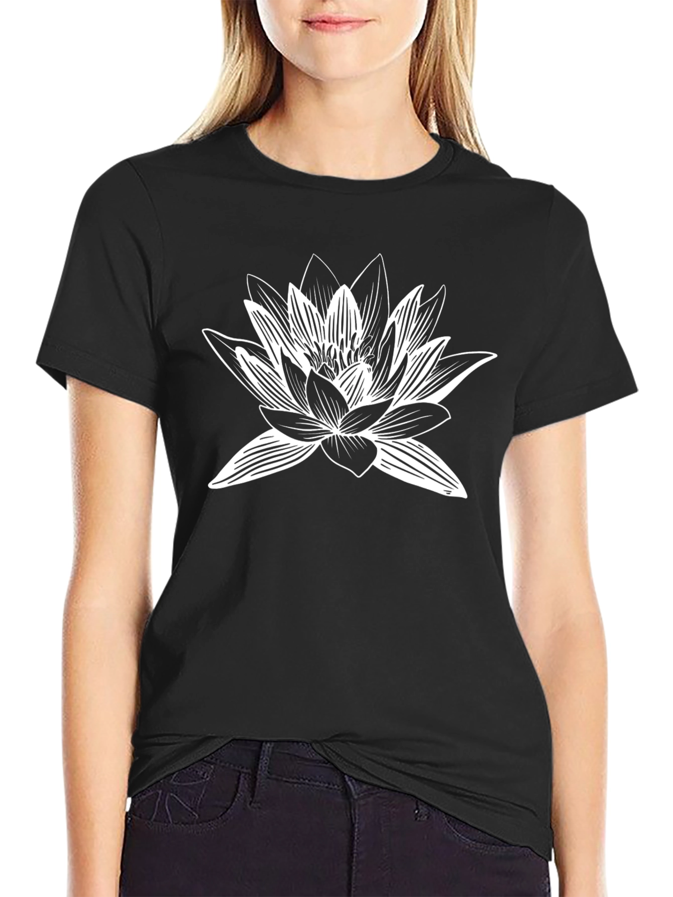 Black Lotus Graphic Tee - Stylish and Unique