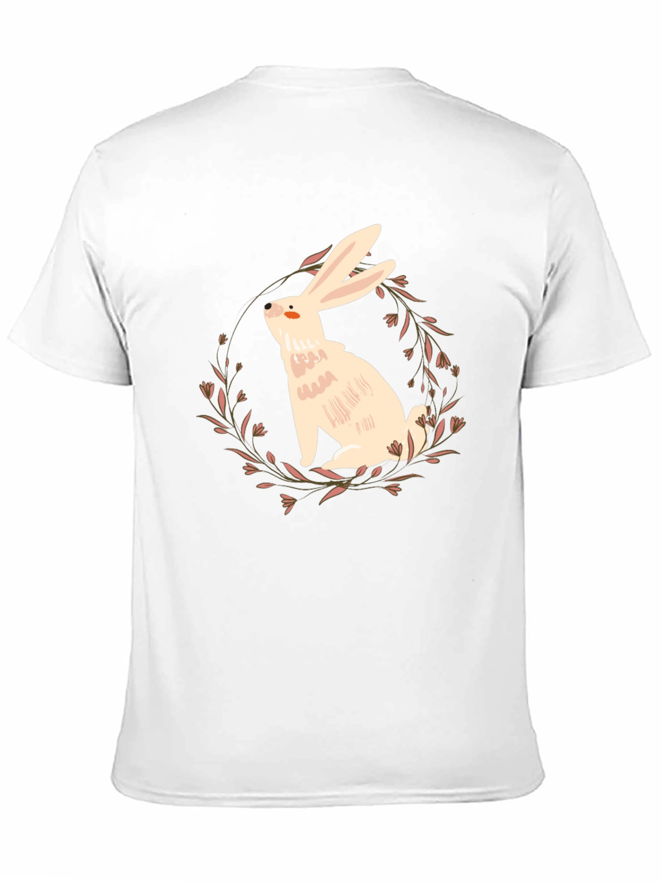 Rabbit Floral Wreath Graphic Tee