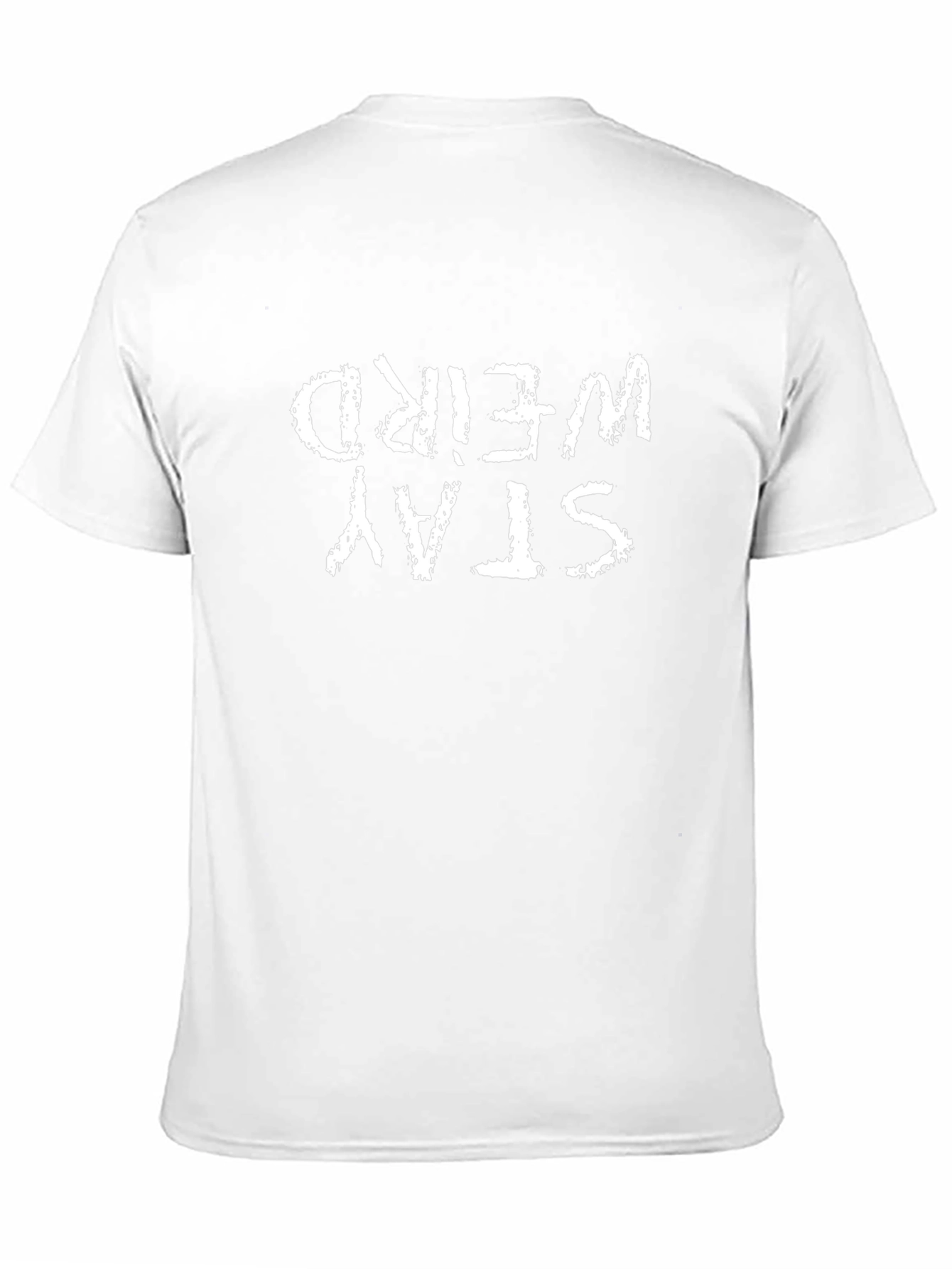 Stay Weird Graphic Tee - Black Cotton T-Shirt
