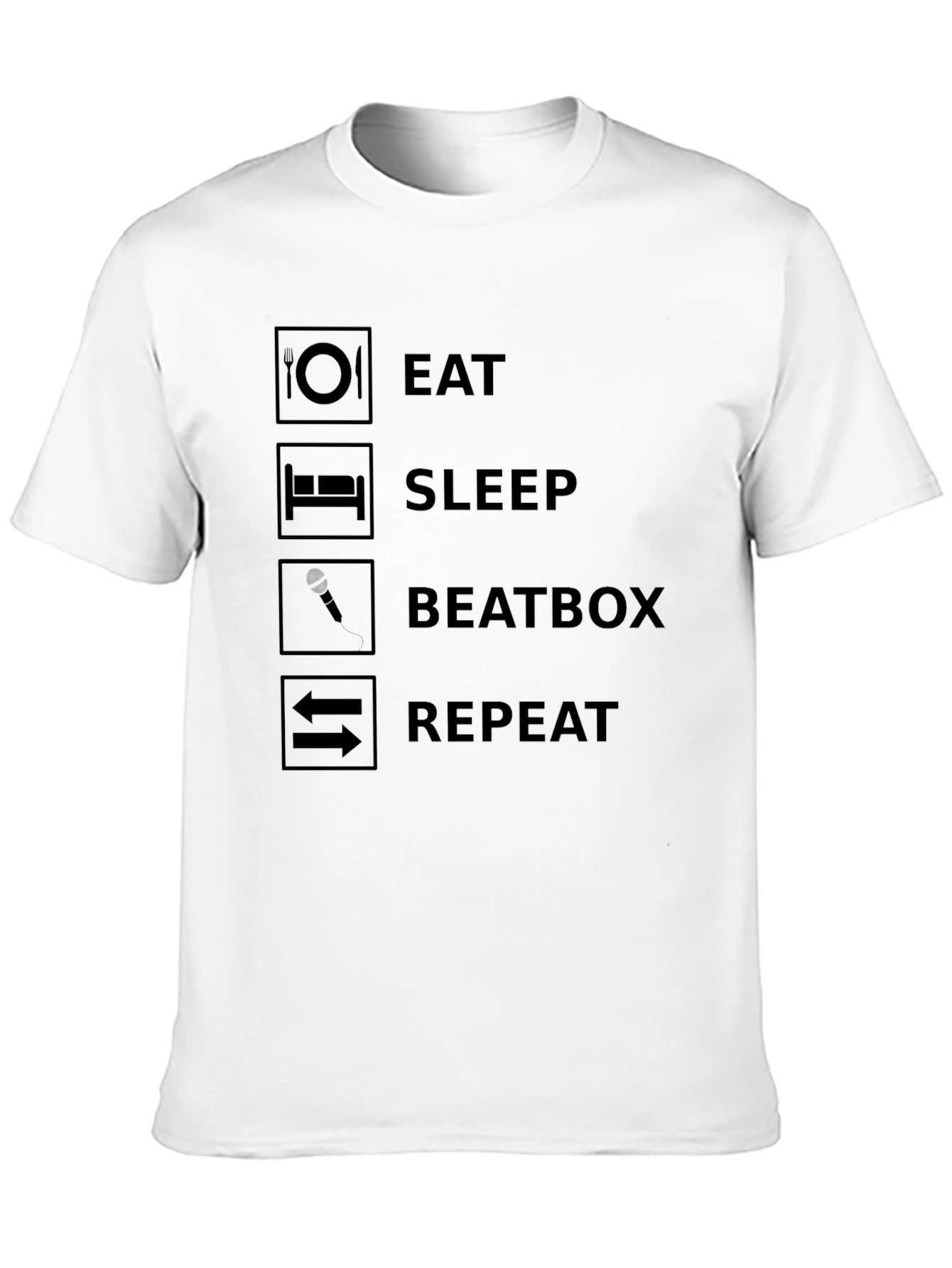 Eat Sleep Beatbox Repeat Graphic Tee