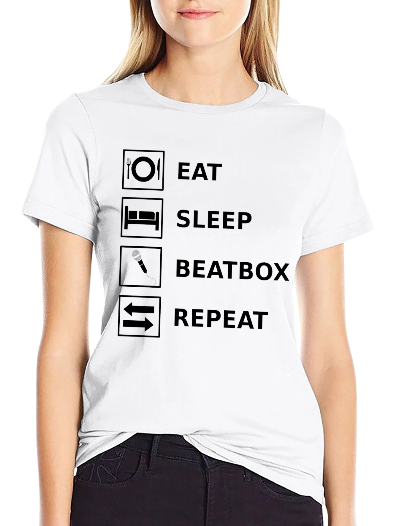 Eat Sleep Beatbox Repeat Graphic Tee