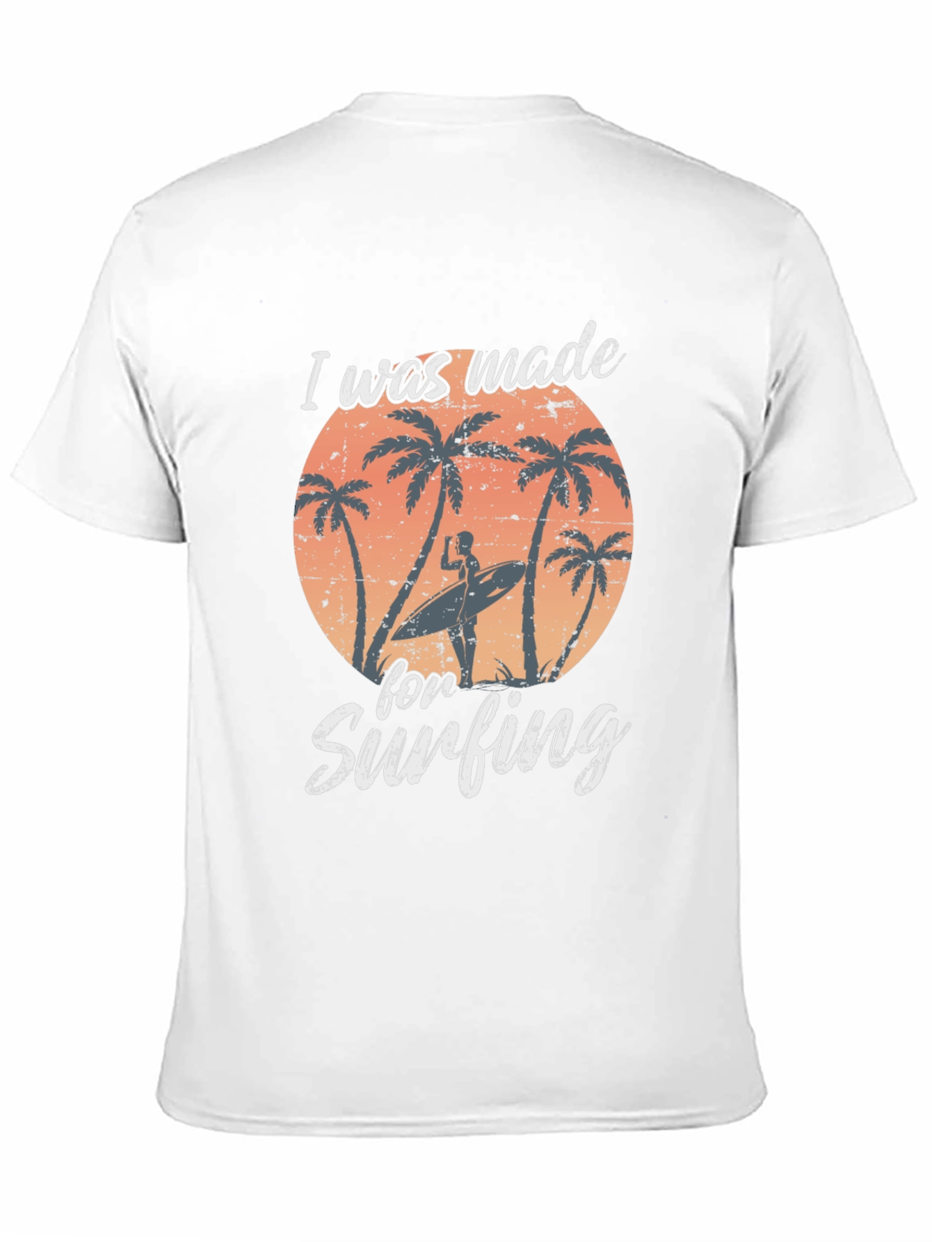 I Was Made For Surfing Black T-Shirt