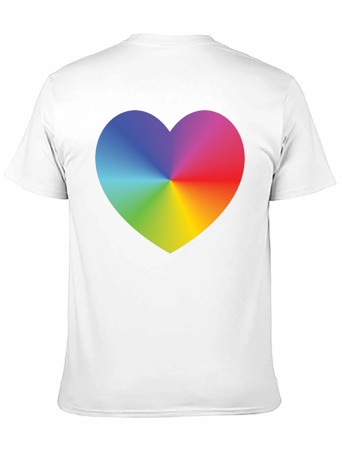 Rainbow Heart Graphic Tee - Mens Black T-Shirt