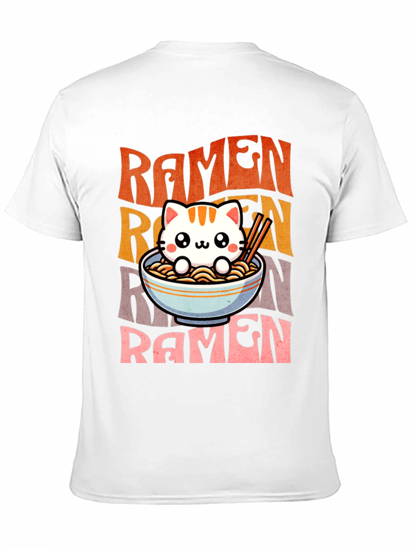 Cute Ramen Cat Graphic Tee - Unisex