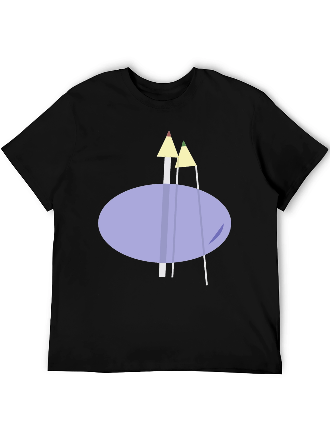 Modern Graphic T-Shirt - Abstract Pencil Design