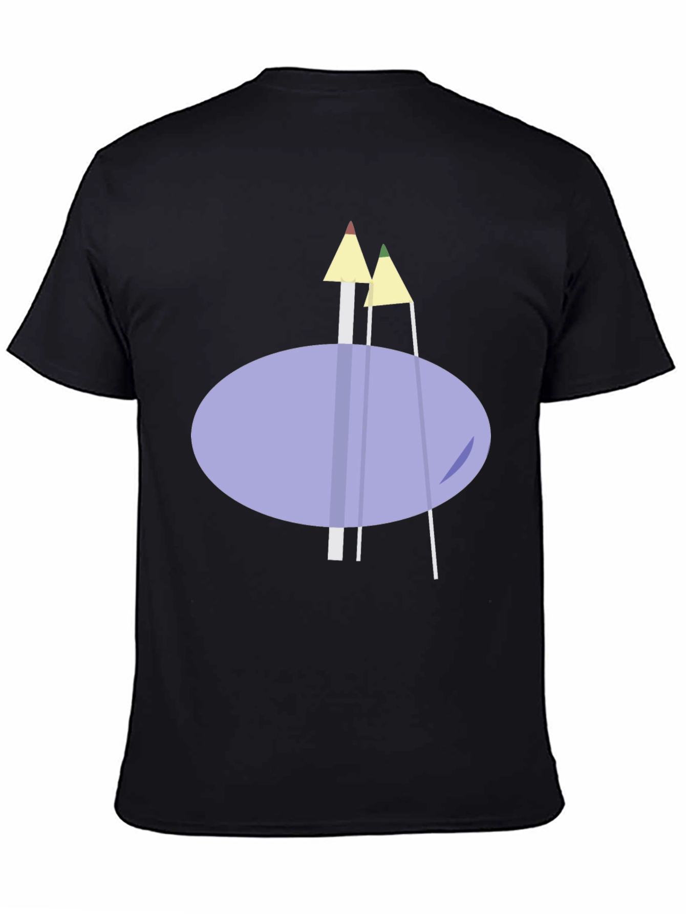 Modern Graphic T-Shirt - Abstract Pencil Design
