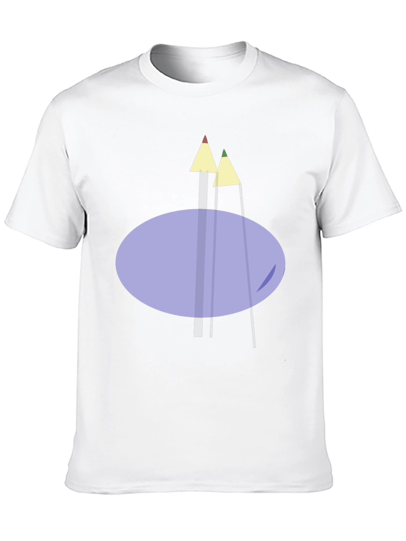 Modern Graphic T-Shirt - Abstract Pencil Design