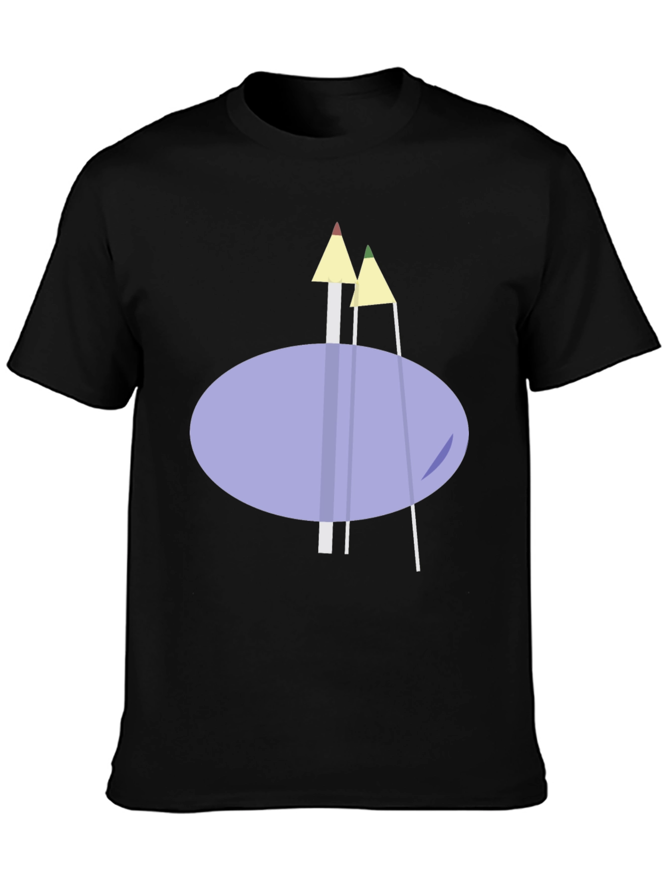 Modern Graphic T-Shirt - Abstract Pencil Design
