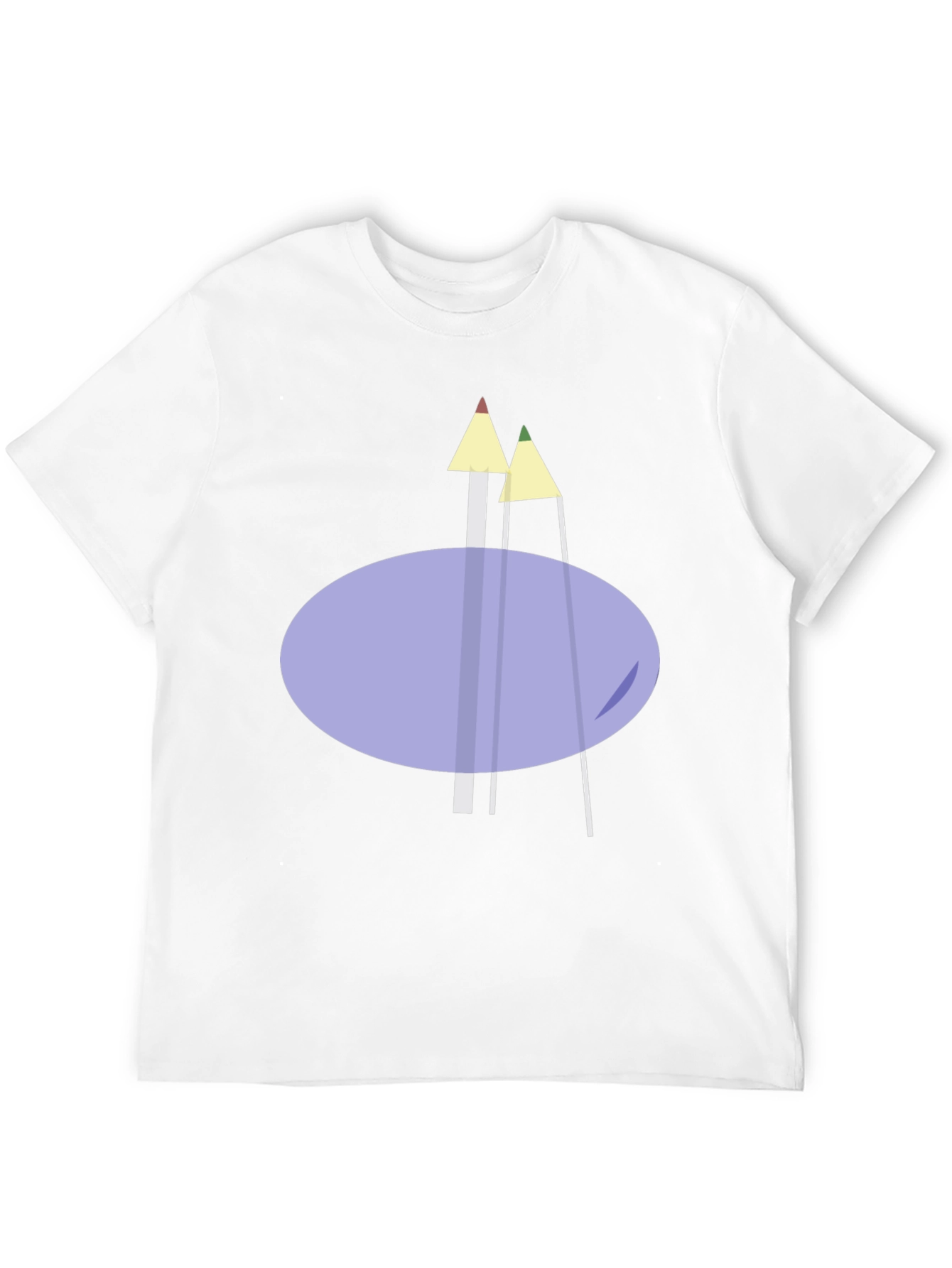 Modern Graphic T-Shirt - Abstract Pencil Design