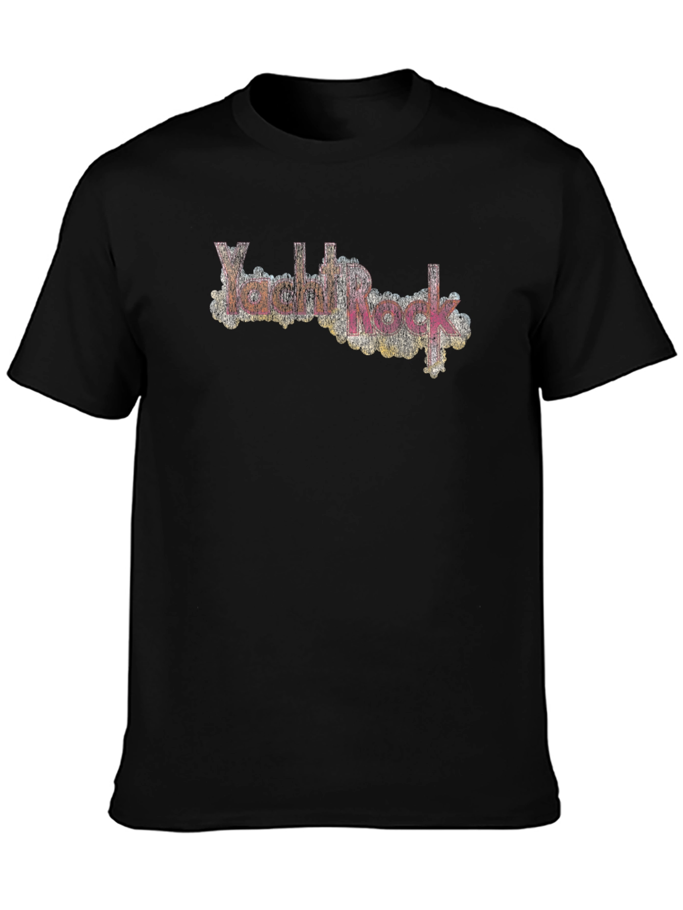 Retro Yacht Rock T-Shirt - Black Crew Neck Tee