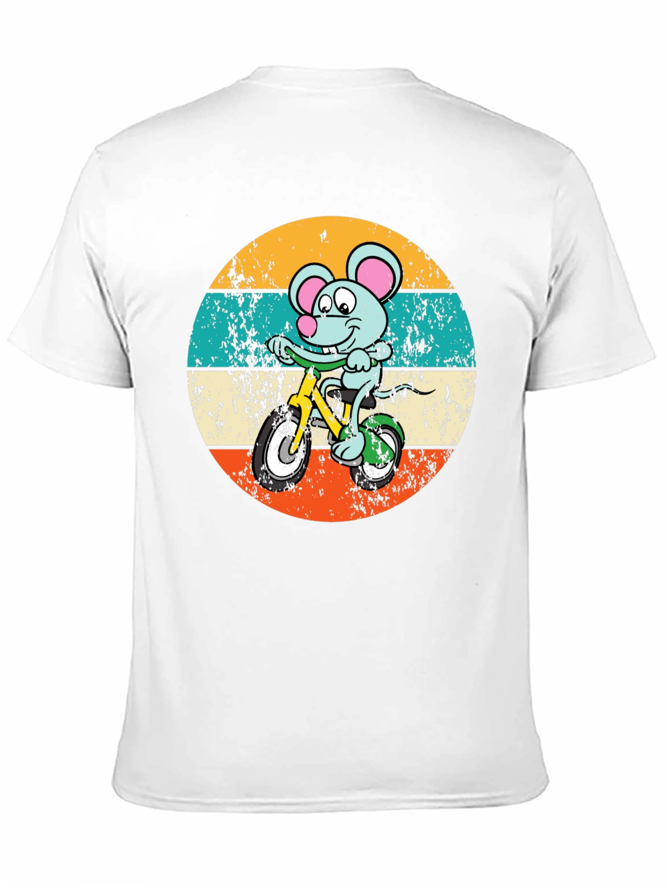 Mouse on Bike Retro T-Shirt