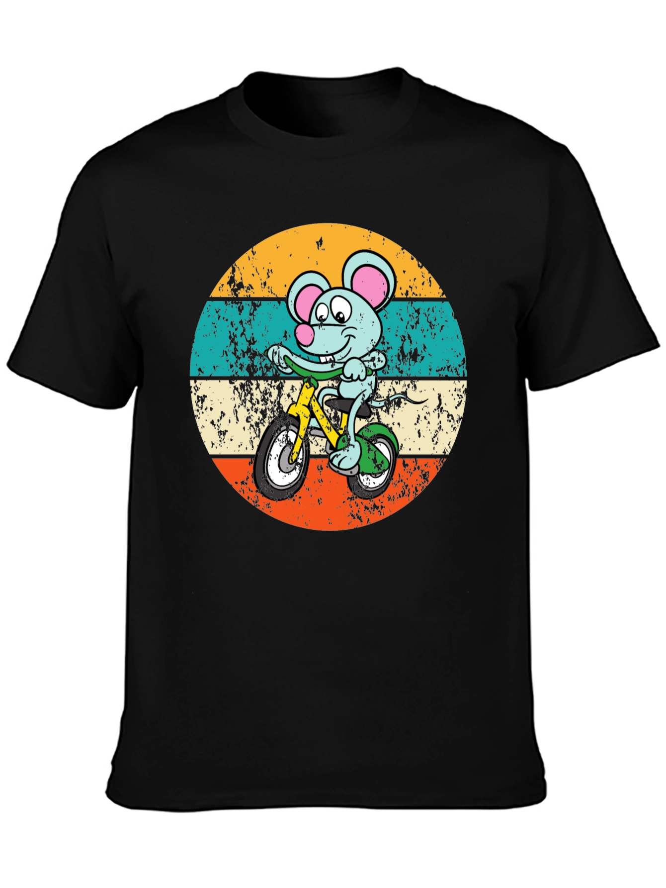 Mouse on Bike Retro T-Shirt