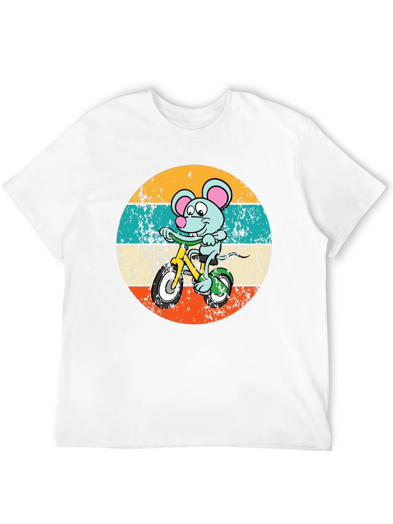 Mouse on Bike Retro T-Shirt