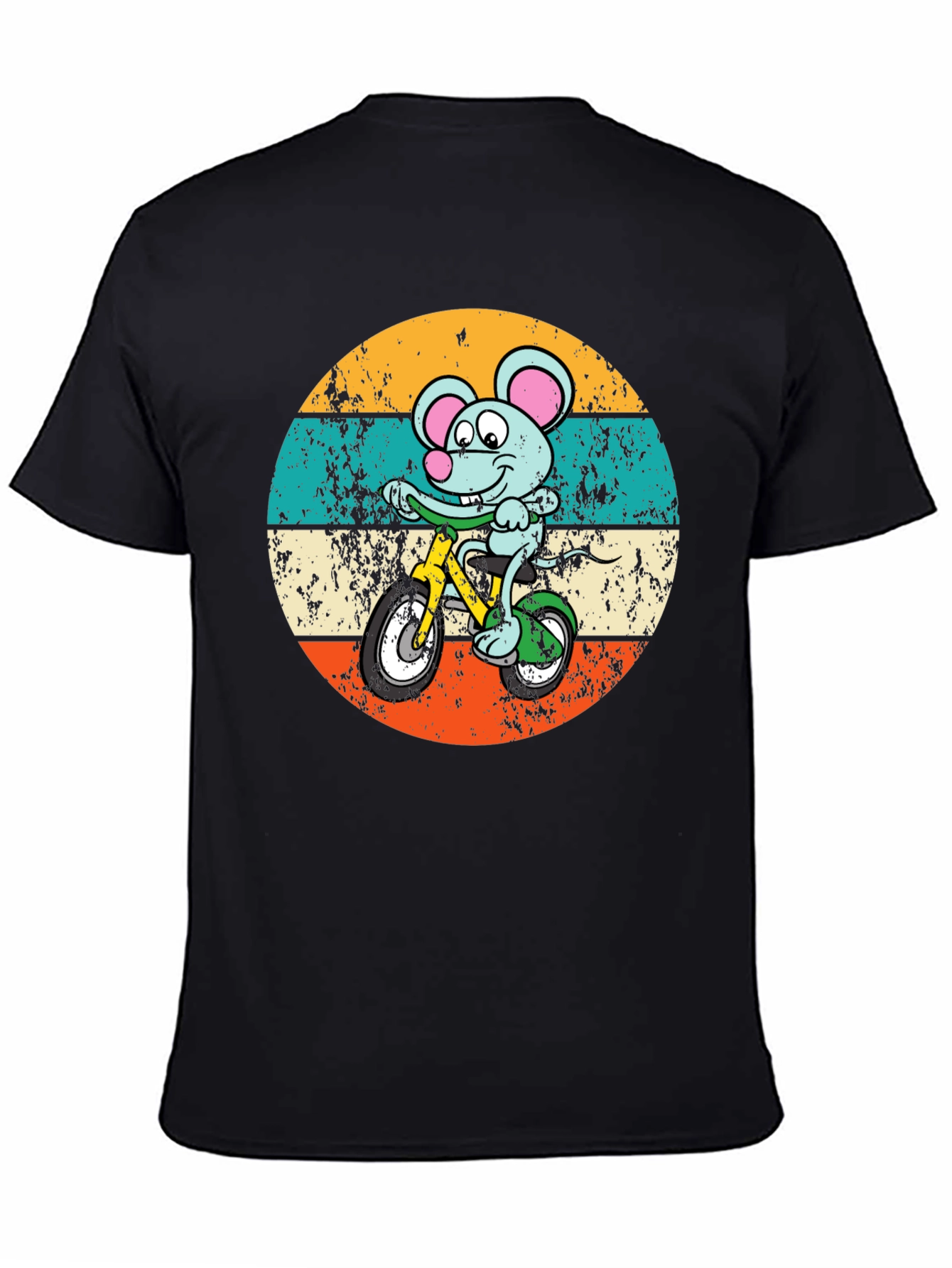 Mouse on Bike Retro T-Shirt