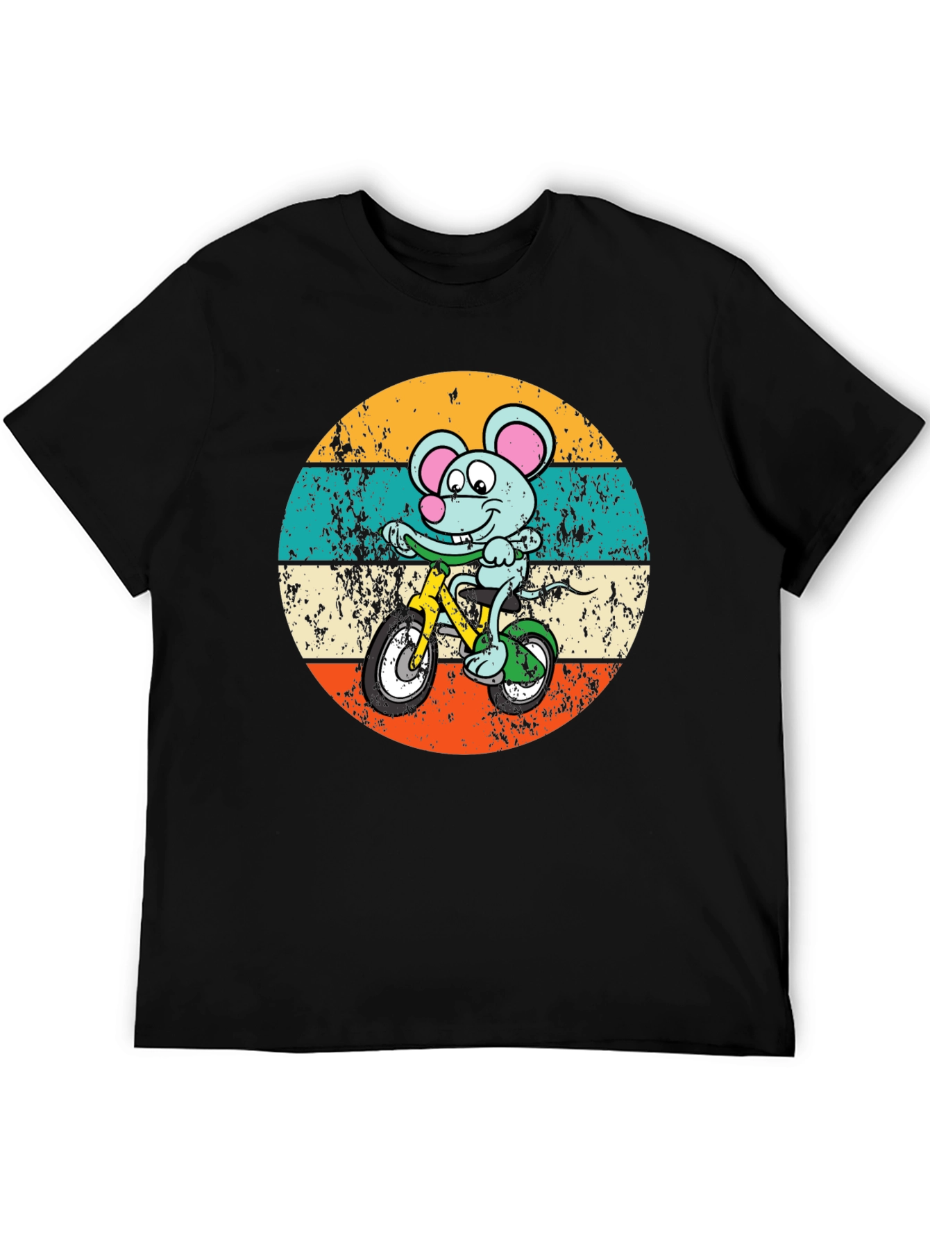 Mouse on Bike Retro T-Shirt