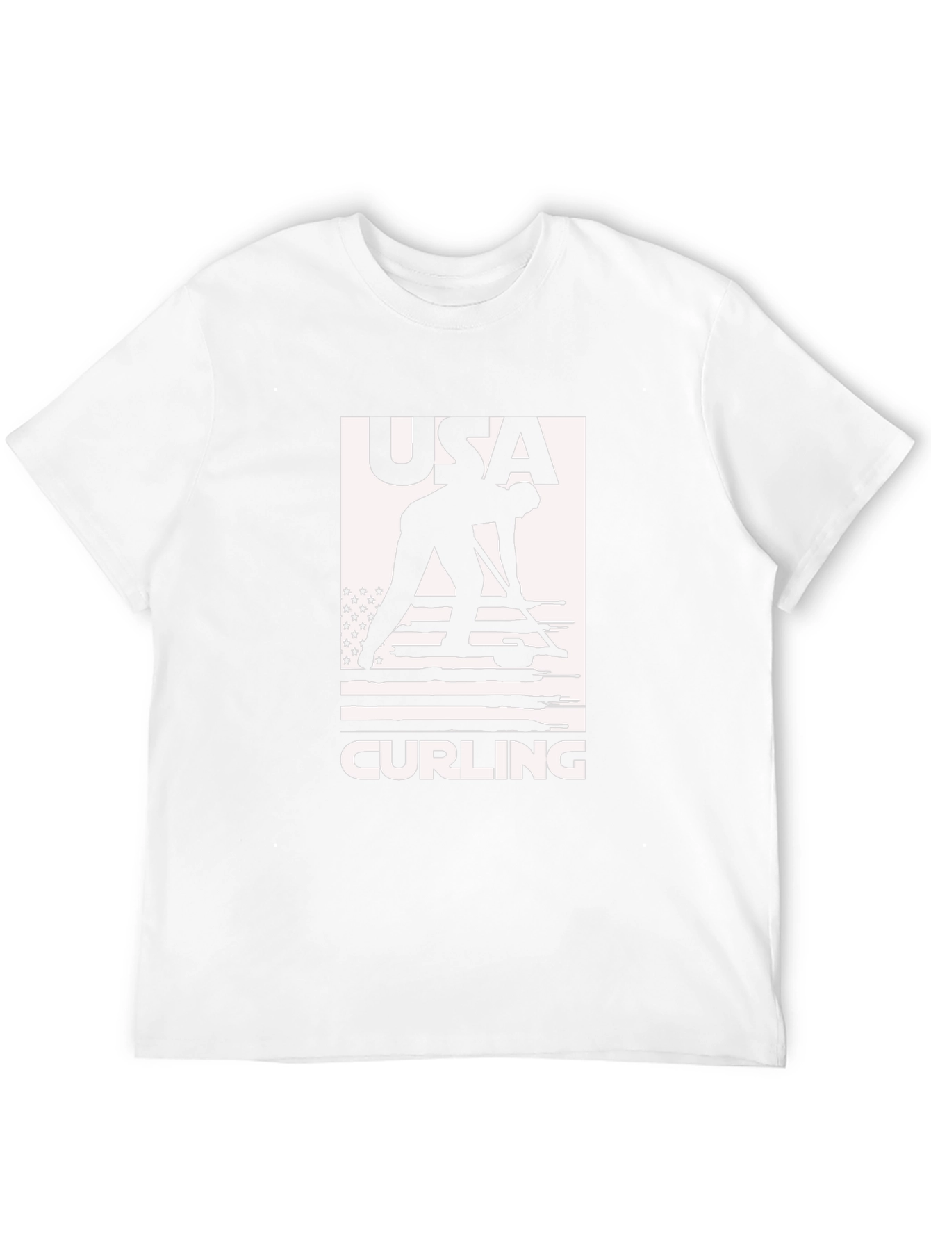 USA Curling Graphic Tee - Black