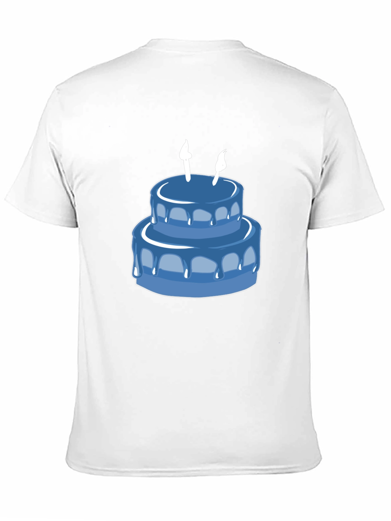 Birthday Cake Graphic Tee - Black Cotton T-Shirt