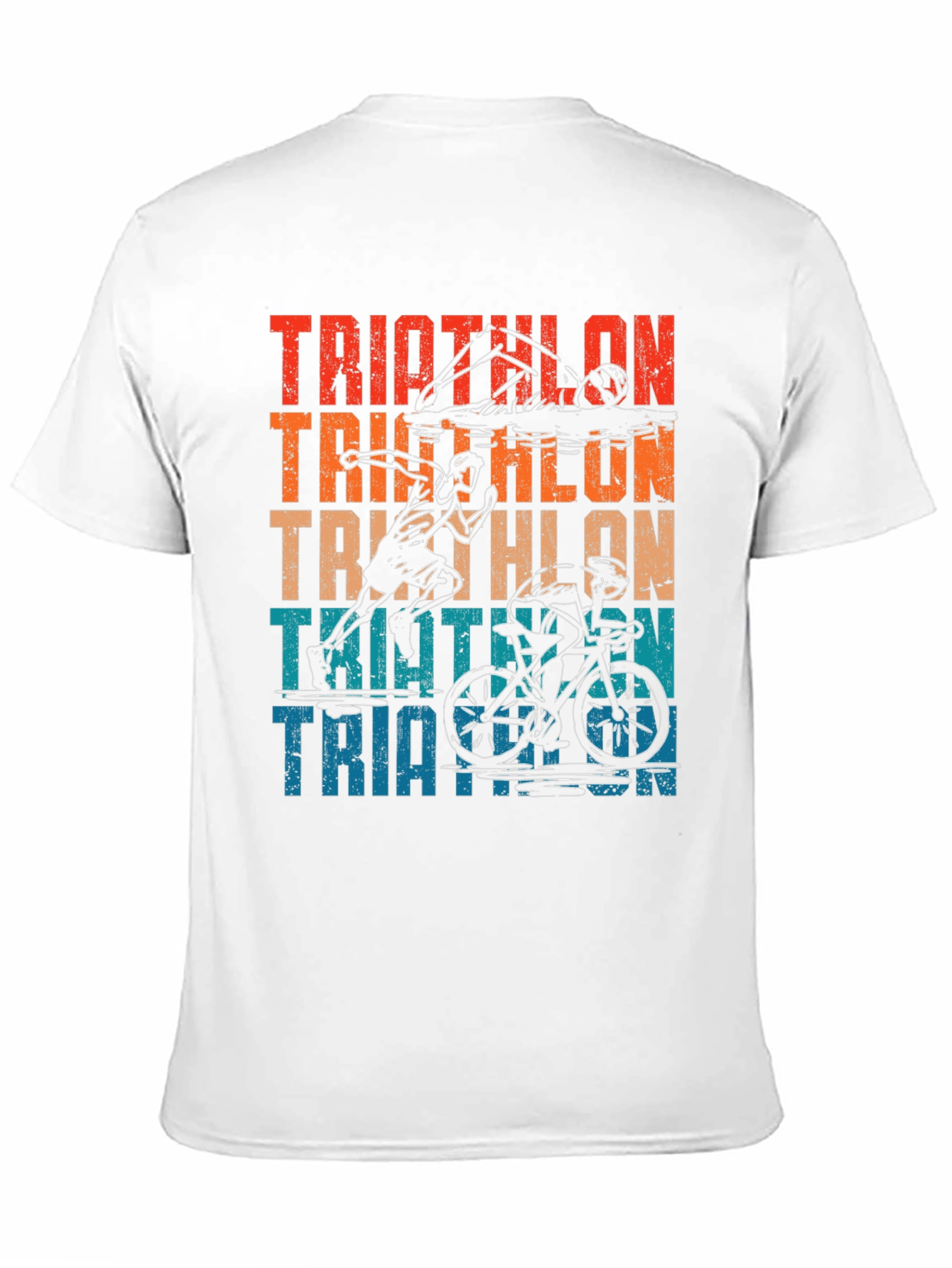 Triathlon Graphic T-Shirt - Swimmer Runner Cyclist