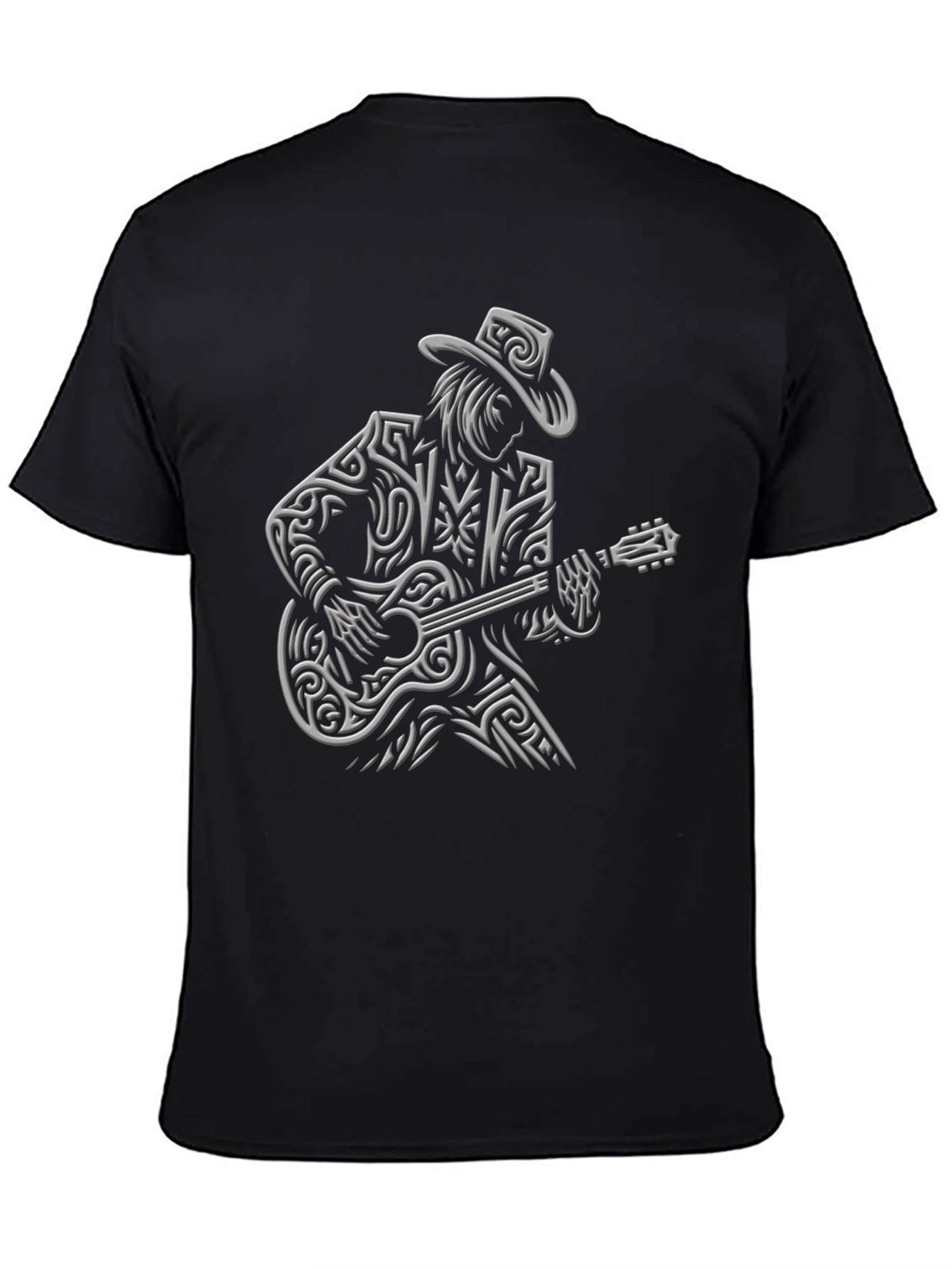 Cool Guitar Player Black T-Shirt
