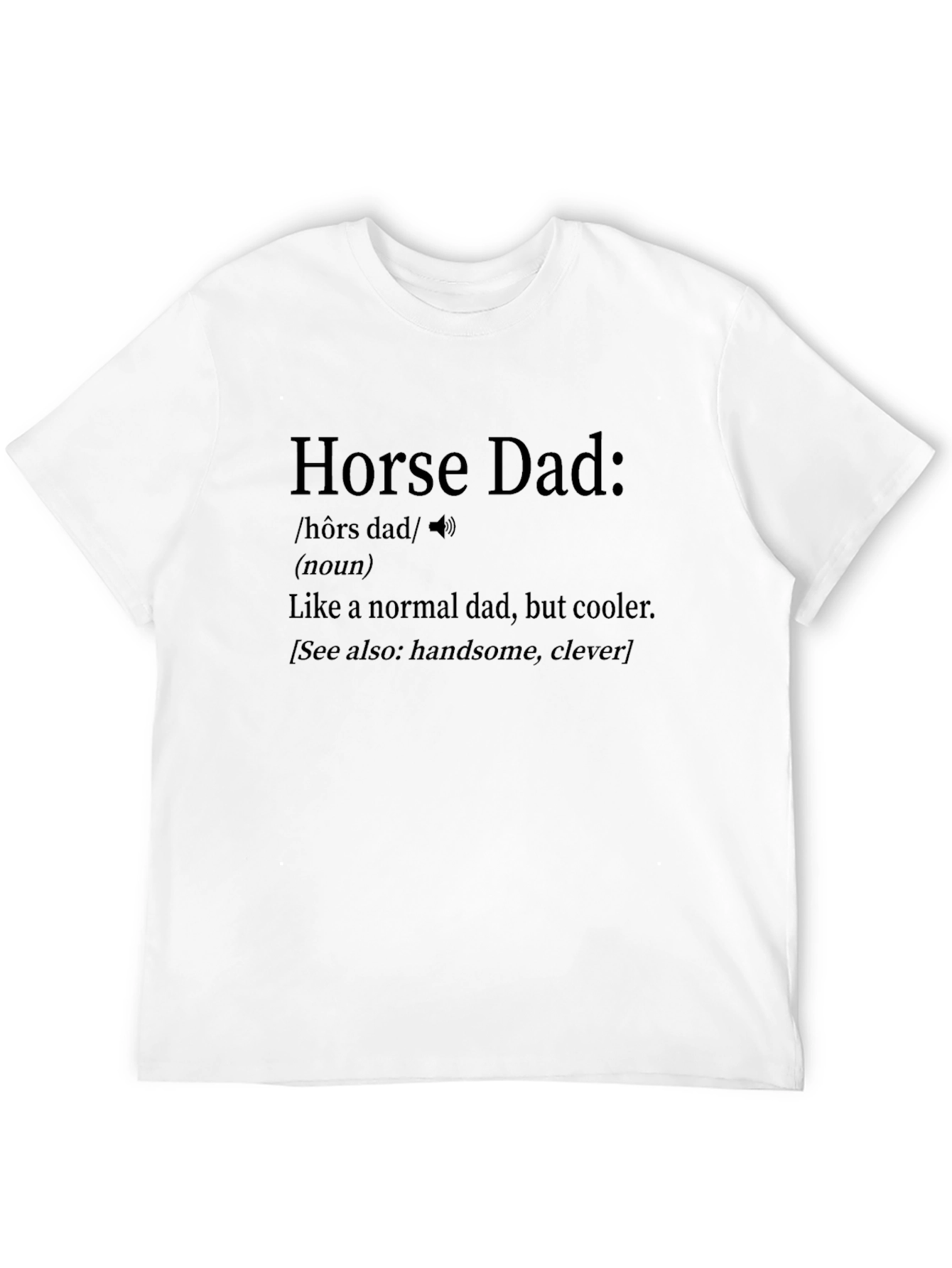 Horse Dad Definition Black T-Shirt