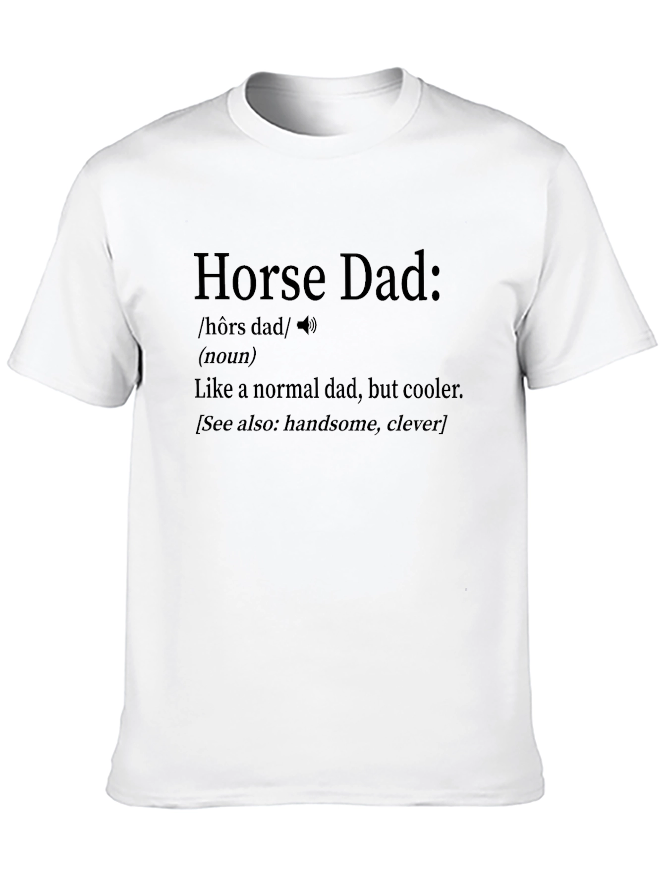 Horse Dad Definition Black T-Shirt