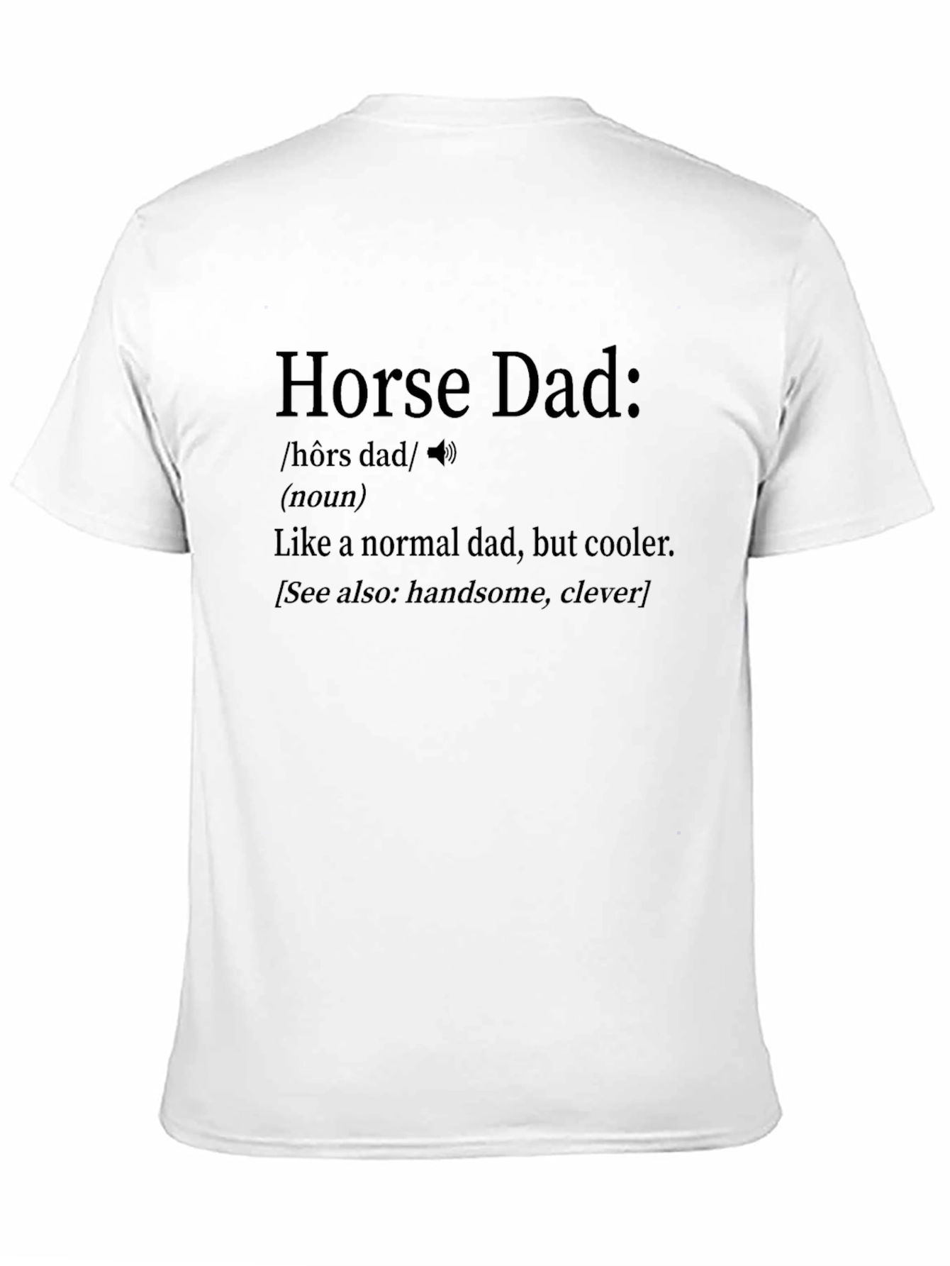 Horse Dad Definition Black T-Shirt