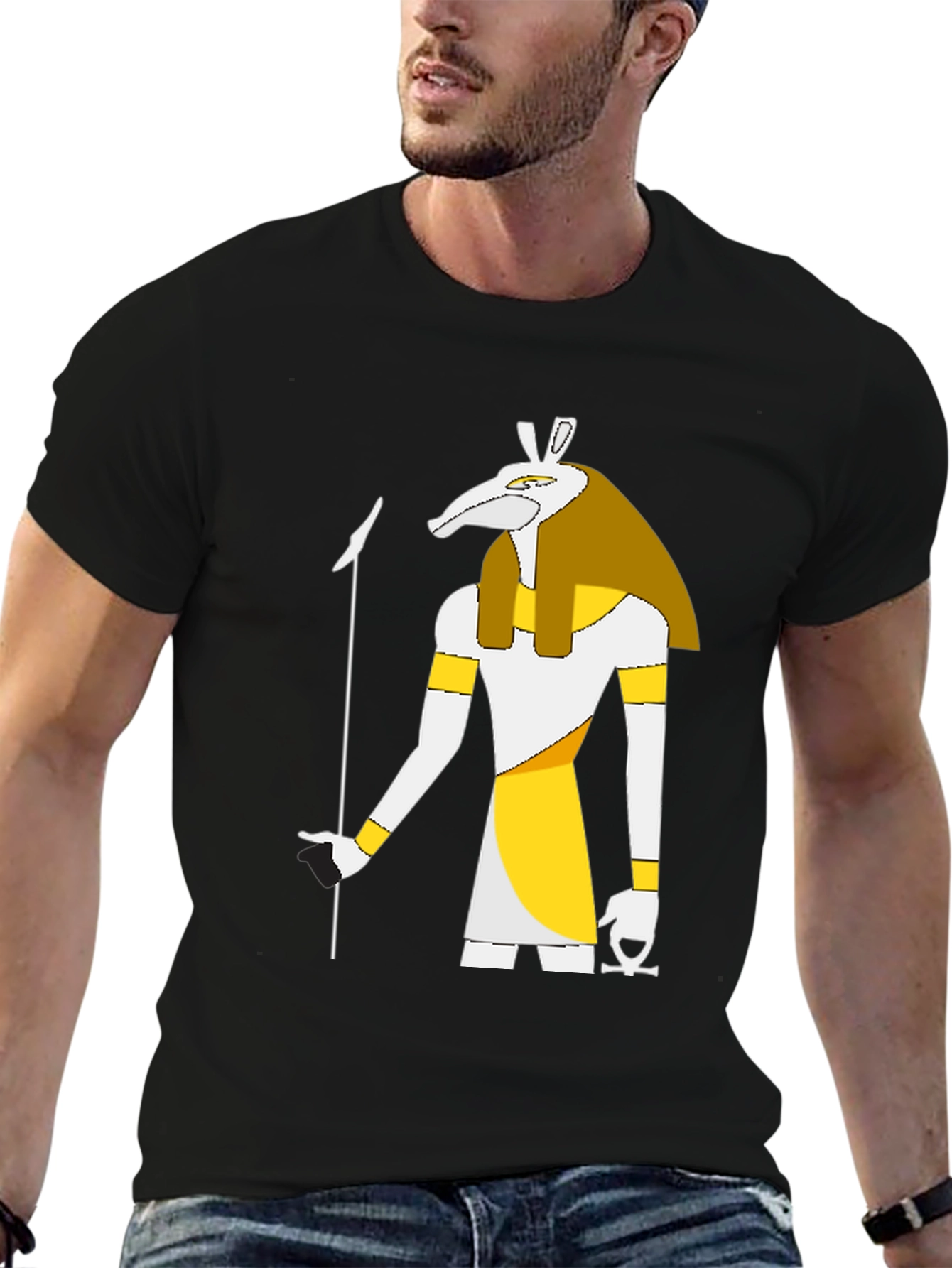 Anubis Graphic T-Shirt - Egyptian God Style