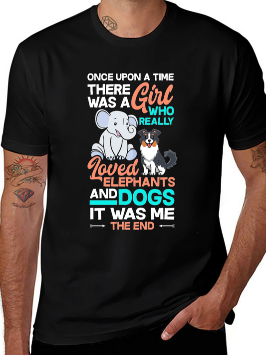 Elephant & Dog Lover T-Shirt - Once Upon a Time Graphic Tee