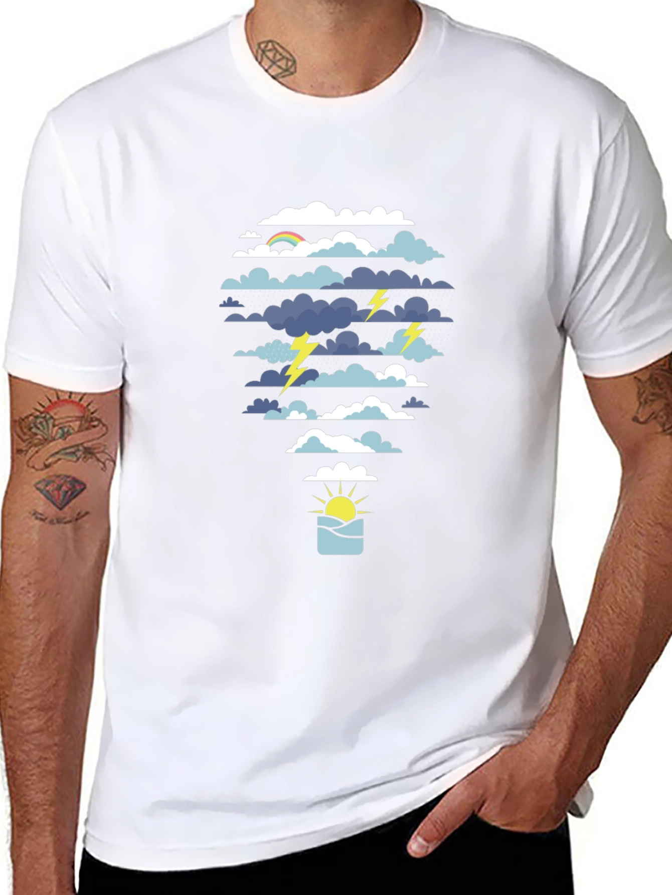 Weather Graphic Black T-Shirt