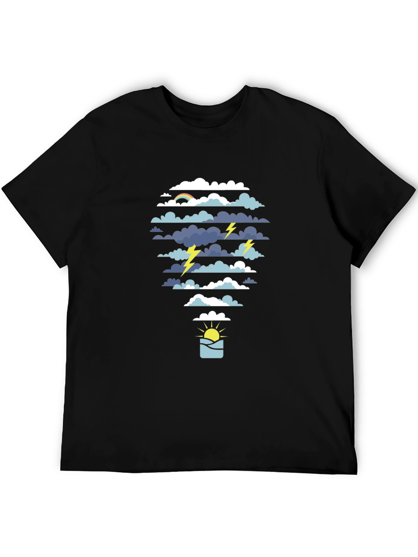 Weather Graphic Black T-Shirt