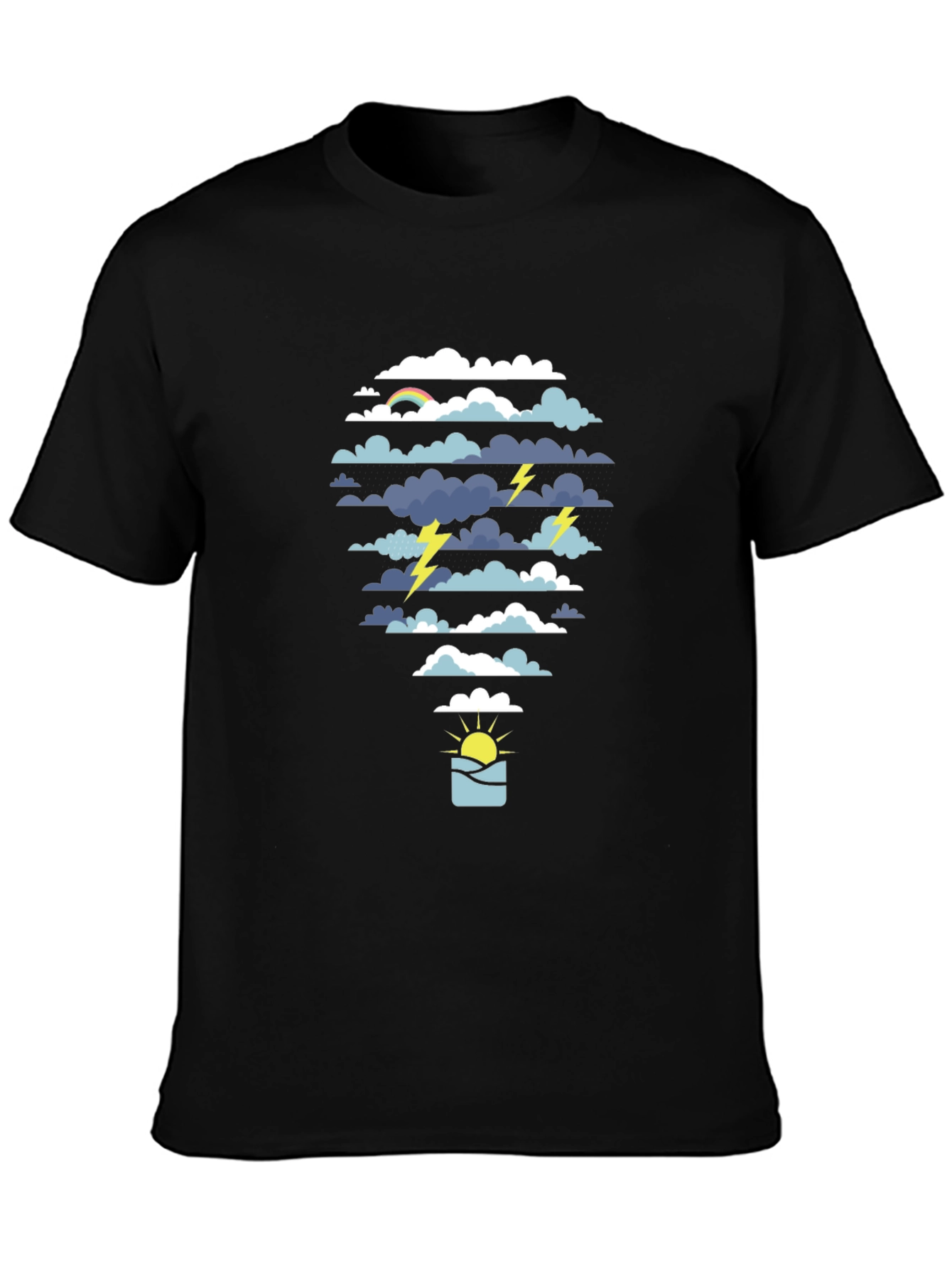 Weather Graphic Black T-Shirt