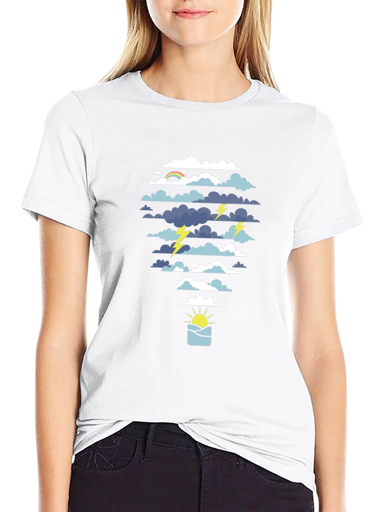 Weather Graphic Black T-Shirt