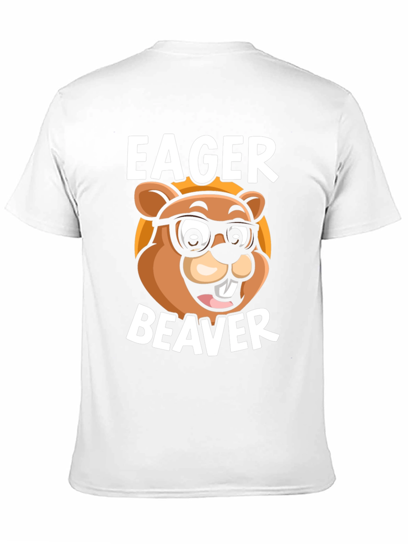Eager Beaver Cartoon Graphic T-Shirt