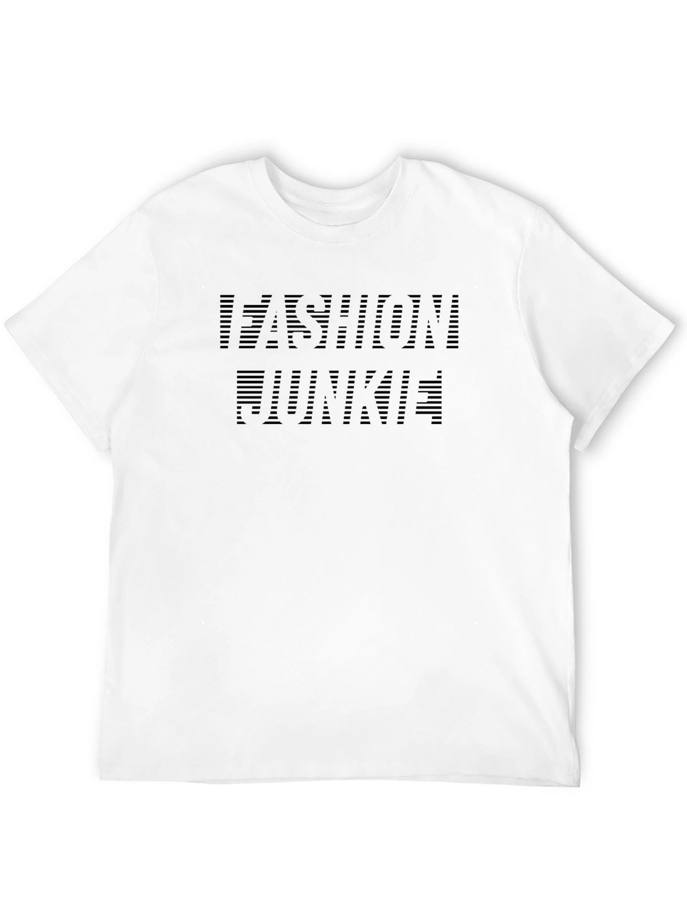 Fashion Junkie Graphic Tee - Black Stylish Shirt