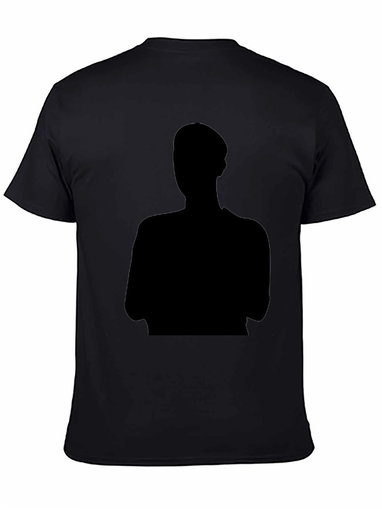 Black T-Shirt with Silhouette Graphic