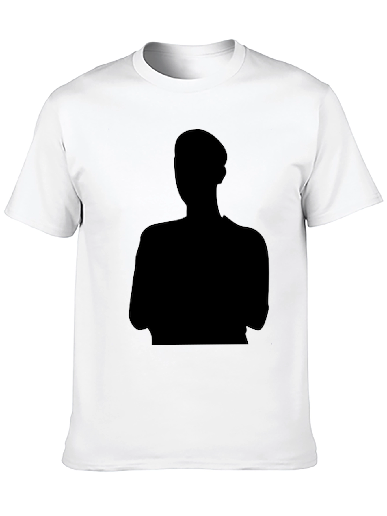 Black T-Shirt with Silhouette Graphic