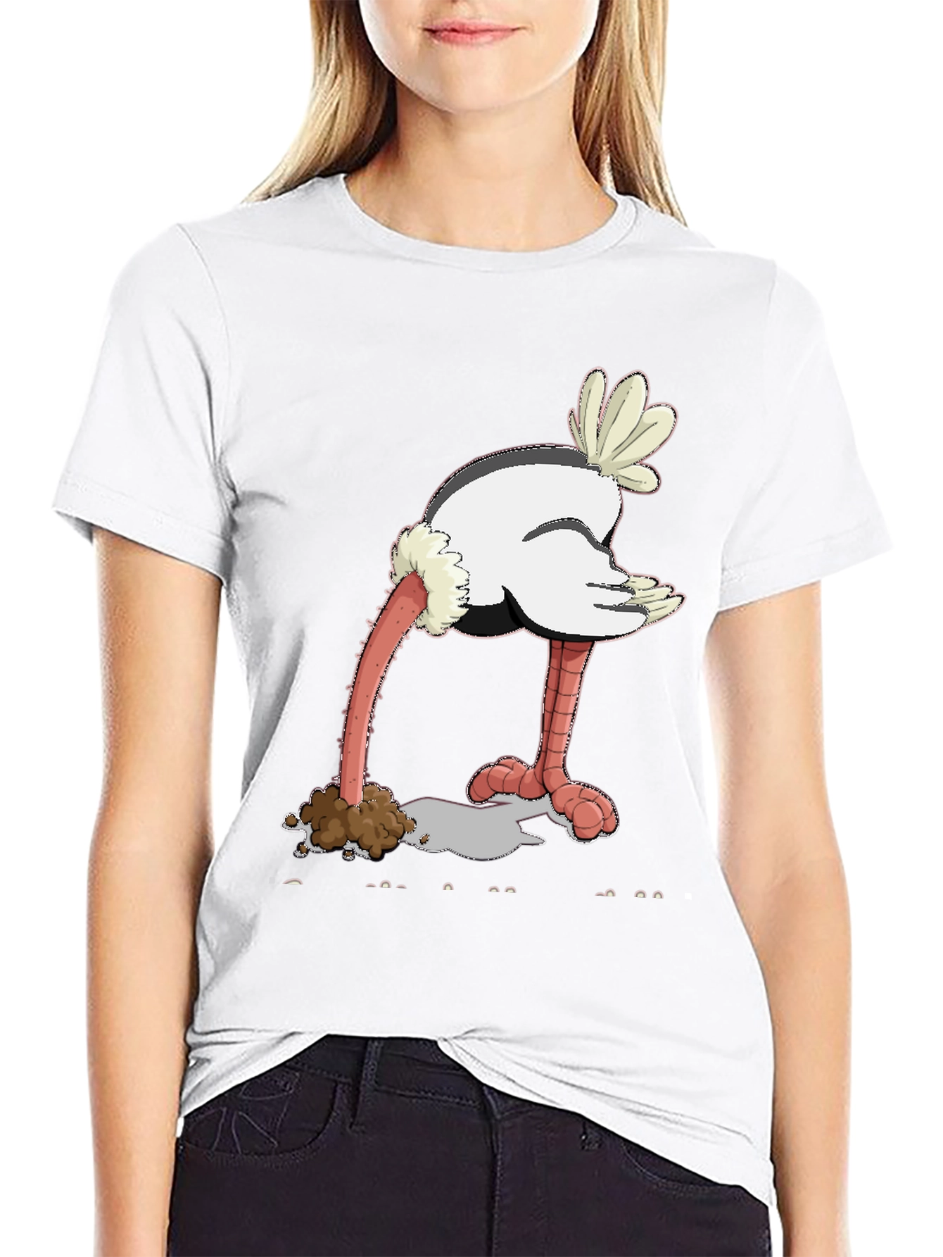 Ostrich Head in Sand Graphic Tee